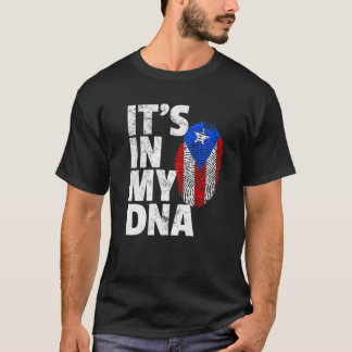 Puerto Rico Flag IT's IN MY DNA Christmas Gift Cou T-Shirt