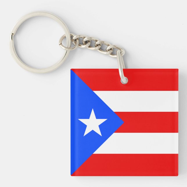 Puerto Rico Flag Key Ring (Front)