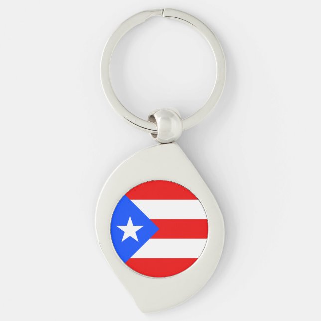 Puerto Rico Flag Key Ring (Front)