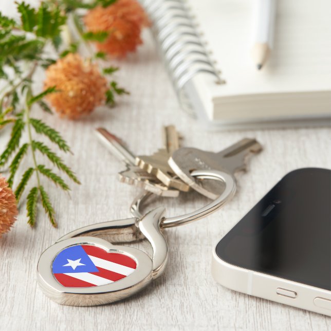 Puerto Rico flag Key Ring (Side)