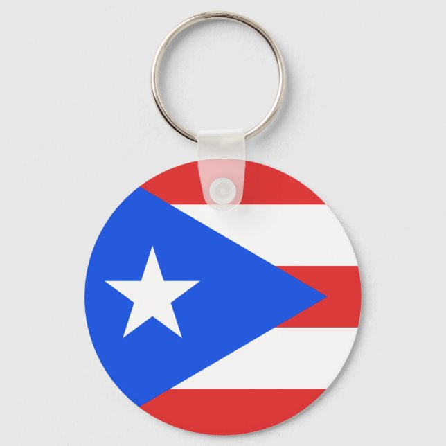 Puerto Rico Flag Key Ring (Front)