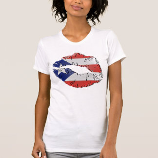 Puerto Rico Flag Lips T-Shirt