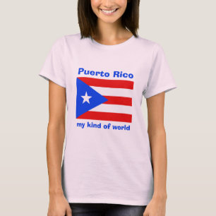 Puerto Rico Flag + Map + Text T-Shirt