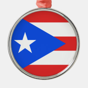 Puerto Rico Flag Metal Tree Decoration