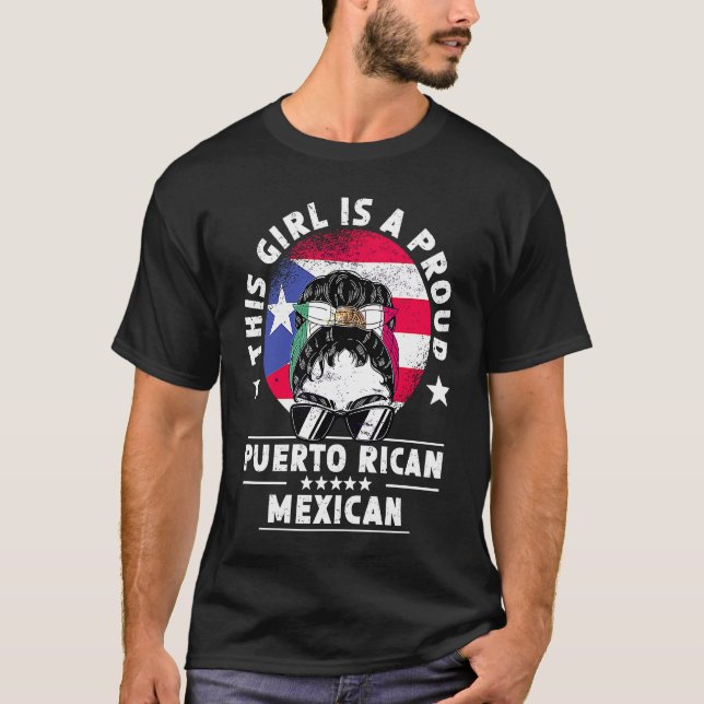 Puerto Rico Flag Mexico Grown Women Girl Pride T-Shirt (Front)