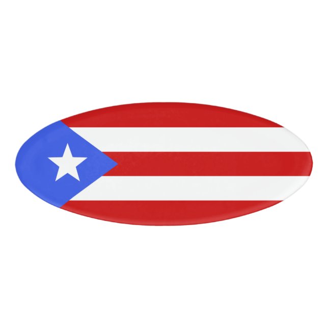 Puerto Rico flag Name Tag (Front)