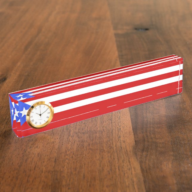 Puerto Rico flag Nameplate (Side)
