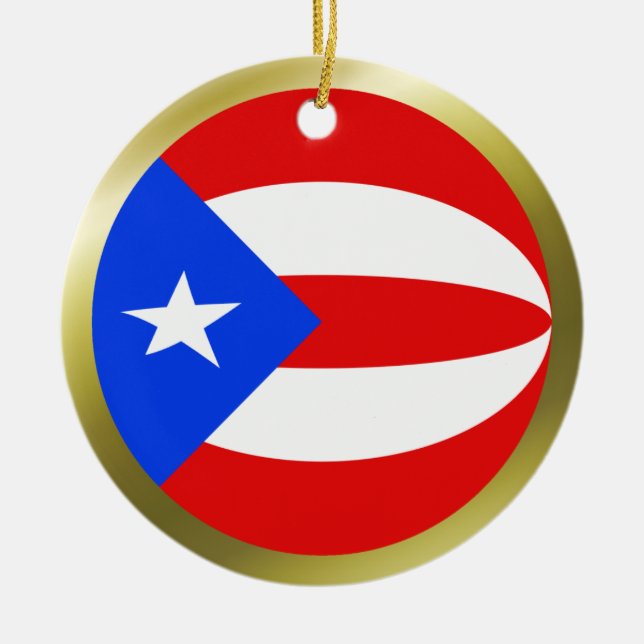 Puerto Rico Flag Ornament (Front)