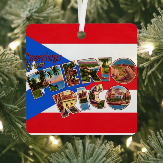  Puerto Rico Flag Ornament (Insitu)