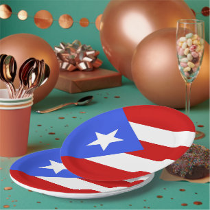 Puerto Rico flag Paper Plate