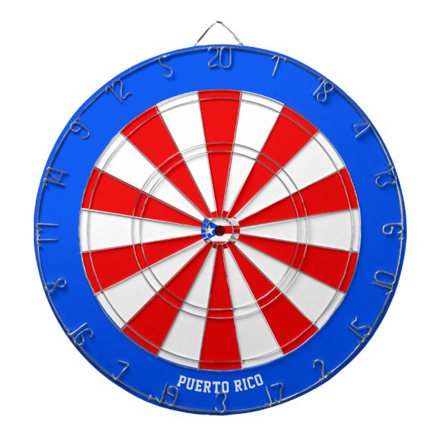 Puerto Rico Flag Patriot's Bullseye Dartboard (Front)