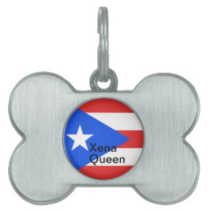 Puerto Rico Flag Pet ID Tag