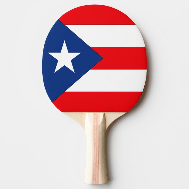 Puerto Rico Flag Ping Pong Paddle (Front)