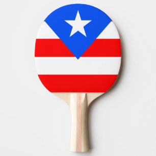 Puerto Rico Flag Ping Pong Paddle