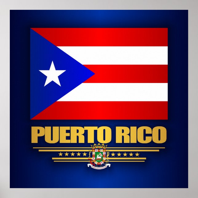 Puerto Rico Flag Poster (Front)
