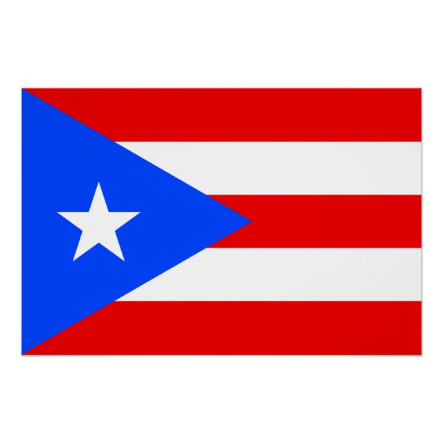 Puerto Rico Flag Poster (Front)