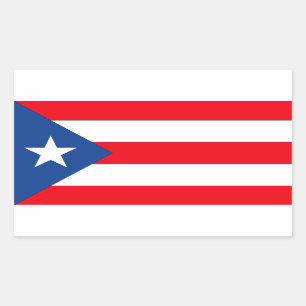 Puerto Rico Flag Rectangular Sticker