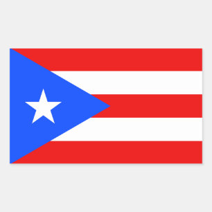 Puerto Rico Flag Rectangular Sticker