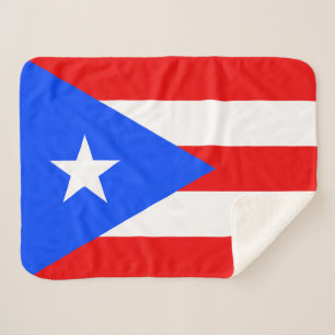 Puerto Rico Flag Sherpa Blanket