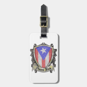 Puerto Rico Flag - Shield Crest Luggage Tag