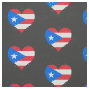 Puerto Rico Flag Shining Beautiful Fabric