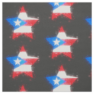 Puerto Rico Flag Shining Fabric