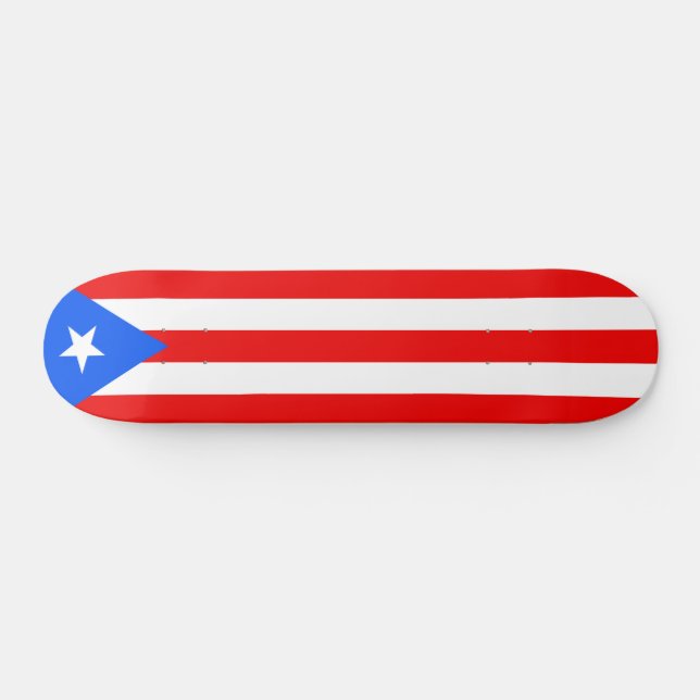 Puerto Rico Flag Skateboard (Horz)