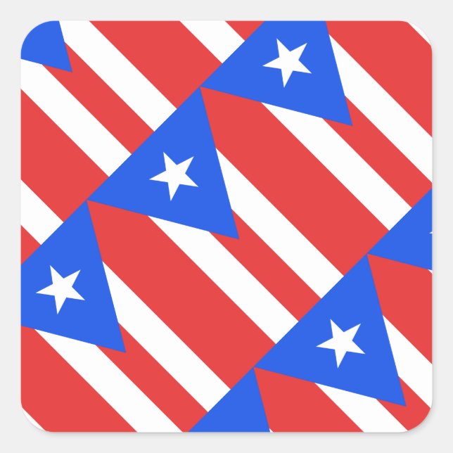 Puerto Rico Flag Square Sticker (Front)