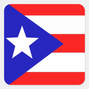 Puerto Rico Flag Square Sticker