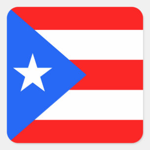 Puerto Rico Flag Square Sticker