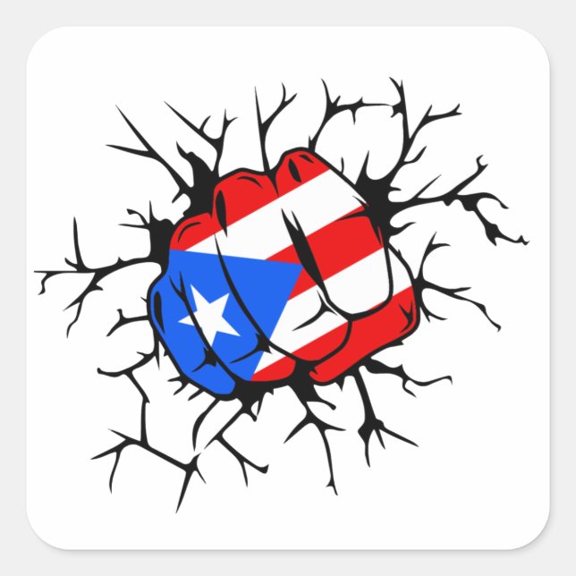 Puerto Rico Flag Sticker (Front)
