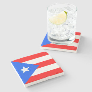 Puerto Rico Flag Stone Coaster