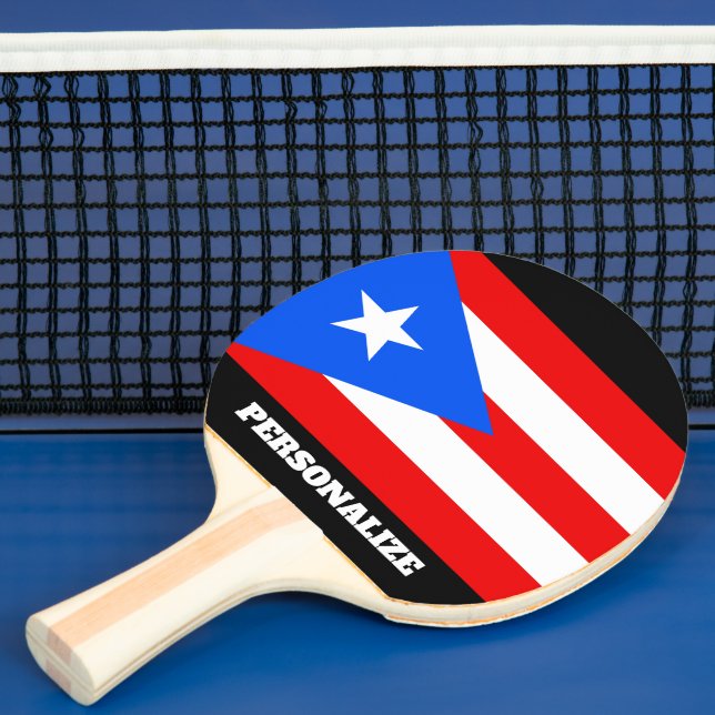 Puerto Rico flag table tennis ping pong paddle (Insitu)