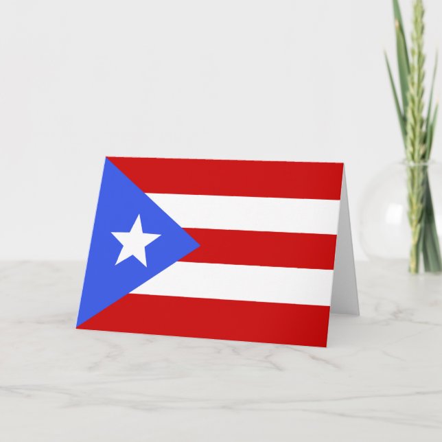 Puerto Rico flag Thank You Card (Front)