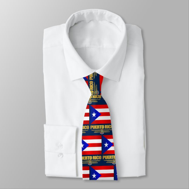 Puerto Rico Flag Tie (Tied)