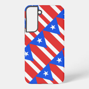 Puerto Rico Flag Tile Pattern Samsung Galaxy Case