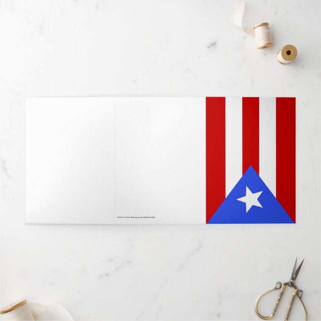 Puerto Rico flag Tri-Fold Card (Outside)