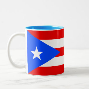 Puerto Rico Flag Two-Tone Coffee Mug