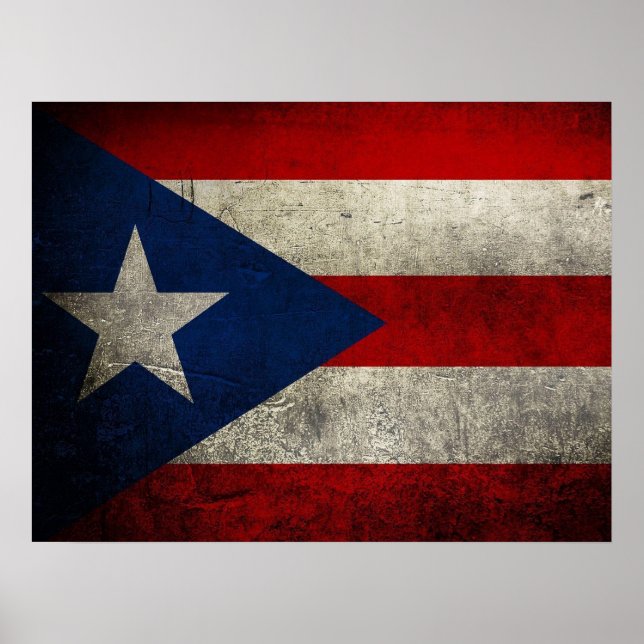 Puerto Rico Flag Vintage Custom Poster (Front)