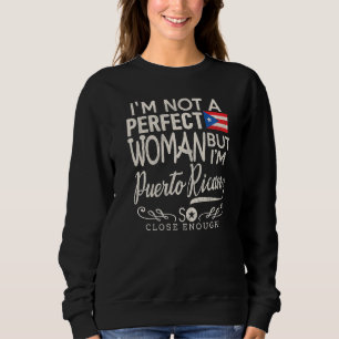Puerto Rico Flag Woman  Puerto Rican Pride Souveni Sweatshirt