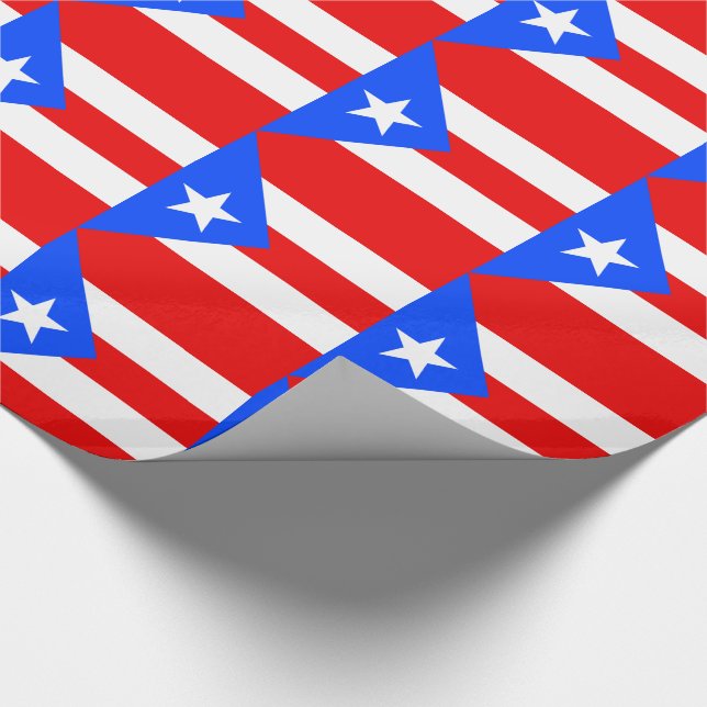Puerto Rico Flag Wrapping Paper (Corner)
