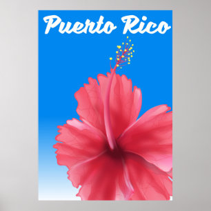 Puerto Rico Flor de maga travel poster