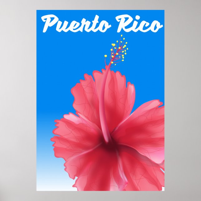 Puerto Rico Flor de maga travel poster (Front)