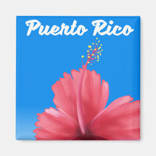 Puerto Rico Flor de maga travel poster Magnet