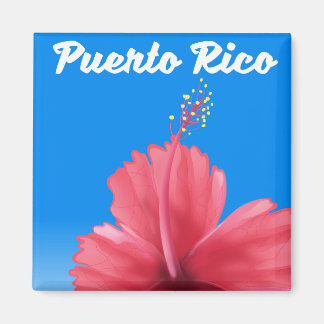 Puerto Rico Flor de maga travel poster Magnet
