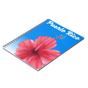 Puerto Rico Flor de maga travel poster Notebook