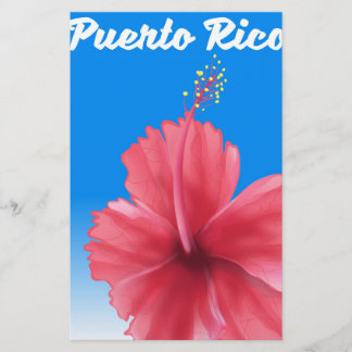Puerto Rico Flor de maga travel poster Stationery