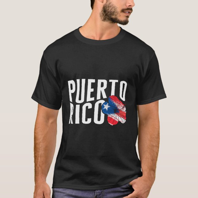 Puerto Rico Floral Flag Tee Puerto Rico Vacation S (Front)