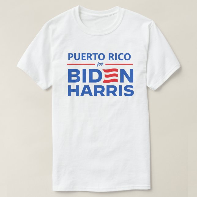 Puerto Rico for Biden Harris T-Shirt (Design Front)