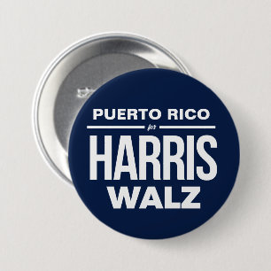 Puerto Rico for Harris Walz 7.5 Cm Round Badge